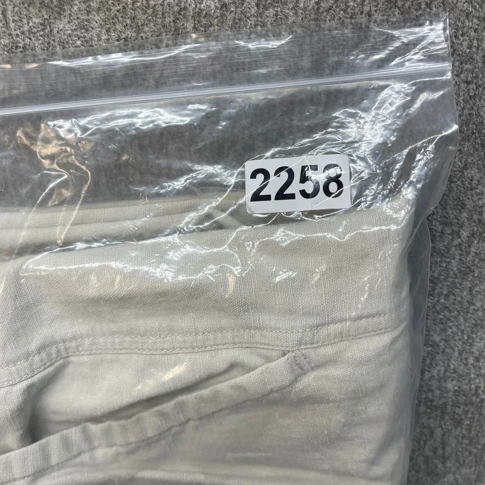 Breakwater Mens Linen Cotton Blend Drawstring Pants Beige 40x32 Relaxed Fit